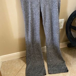 Yoga pants full length bootcut heather grey